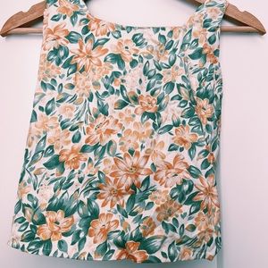 Vintage Tie Back Summer Crop Top